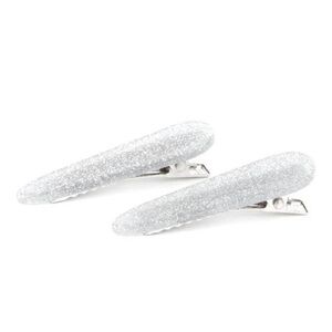 Sparkling Silver Hair Clips
